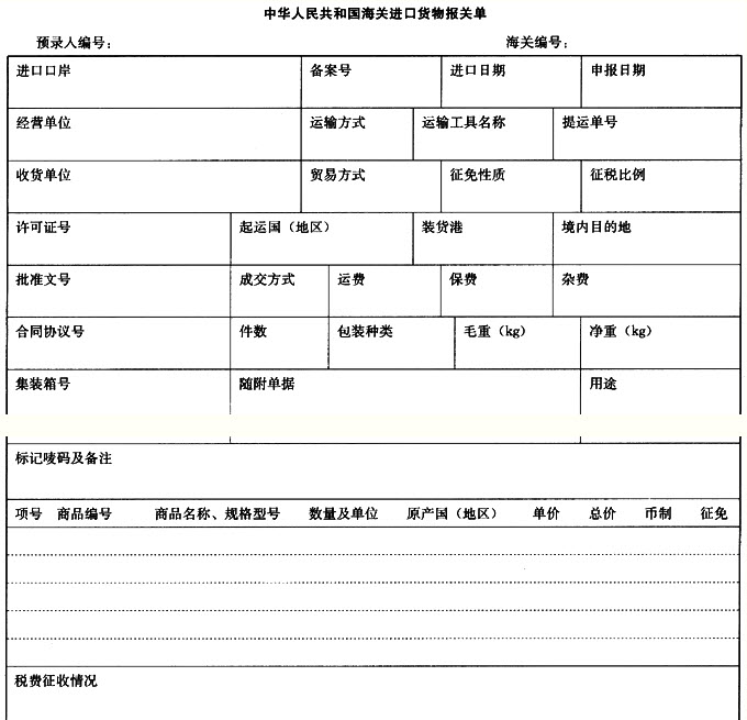 報關單據(jù)